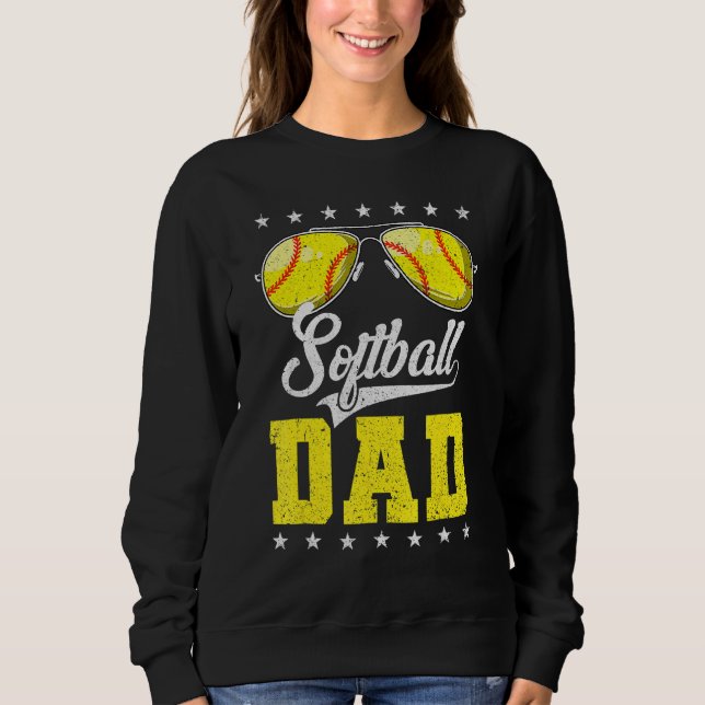 Softball Pappa stolt pappa till Softball Player Fa T Shirt (Framsida)