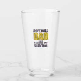 Softball Pappa SVG, Rolig Design För T-Shirt  Glaskopp