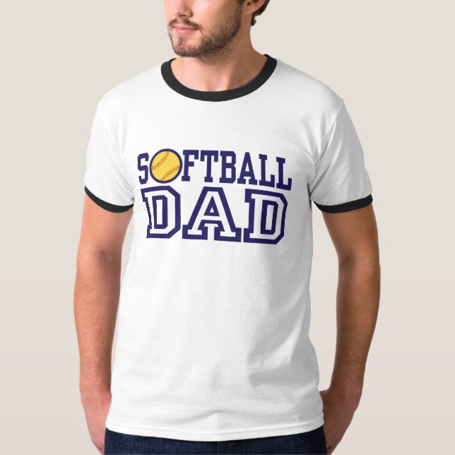 Softball Pappa Tee Shirt (Framsida)