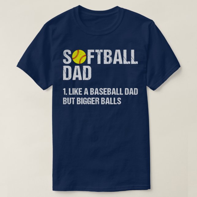 Softball Pappa TShirt T Shirt (Design framsida)
