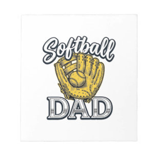 Softball Pappa Vintage Handske Tröja Design_1 Anteckningsblock