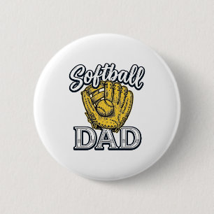 Softball Pappa Vintage Handske Tröja Design_1 Knapp