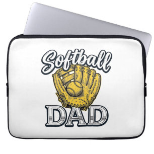 Softball Pappa Vintage Handske Tröja Design_1 Laptop Fodral