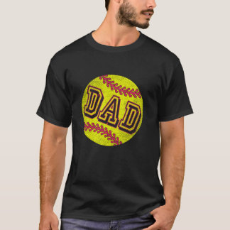 Softball Pappa Vintage Retro Fars dag Softball Lo T Shirt