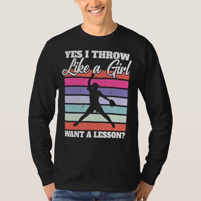 Softball Pitcher, jag tror att en flicka vill ha e T Shirt (Framsida)