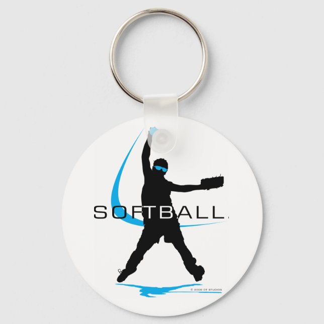Softball - Pitcher Nyckelring (Framsida)