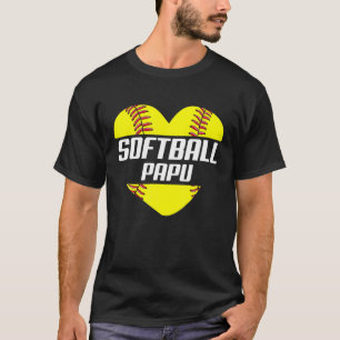 Softball Player-familjen ger Softball Papu Heart T Shirt