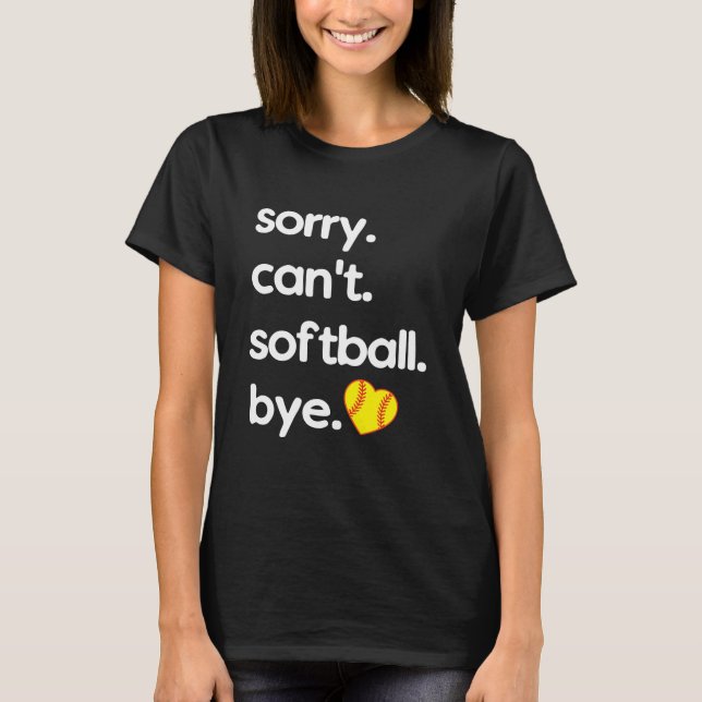 Softball Player-funna T Shirt (Framsida)