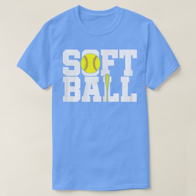 Softball Player Game Älskare Softballer T Shirt (Design framsida)