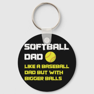 Softball Player Pappa Humor Nyckelring