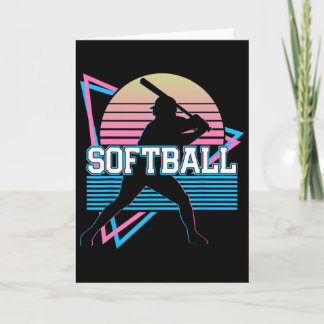 Softball Player Retro  Kort