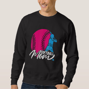 Softball Player Sports Mamma Mor Softball Mamma Lång Ärmad Tröja