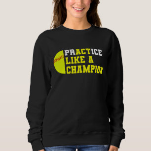 Softball Practice som en mästare Catcher Pitcher T Shirt