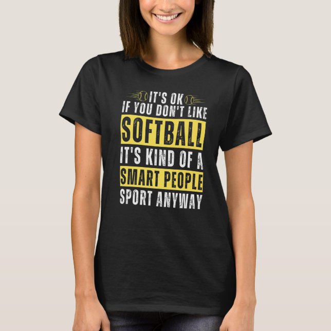 Softball Sav För manar Women Softball Player Sof T Shirt (Framsida)