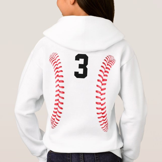 Softball Seams Player Jersey Number och Team Namn T Shirt (Baksida)