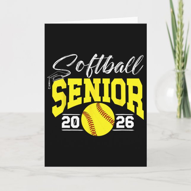 Softball Senior 2026 Senior Softball Player 2026  Kort (Framsida)