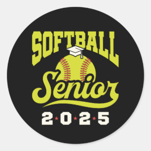 Softball Senior Class of 2025 Runt Klistermärke