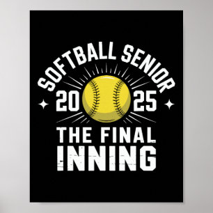 Softball Senior Night Senior Cl Av 2025 Examen Poster