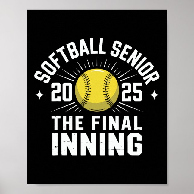 Softball Senior Night Senior Cl Of 2025 Graduation Poster (Framsidan)