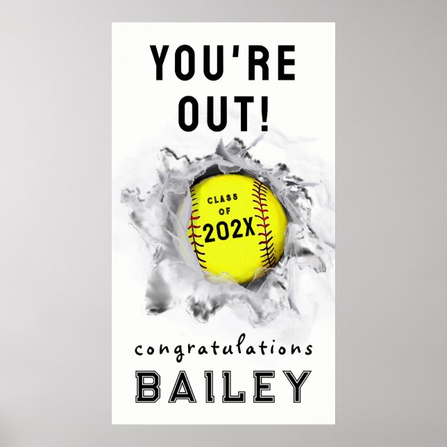 Softball Senior Night Studenten Poster (Framsidan)