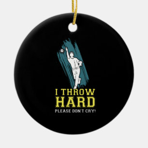 Softball Softball Pitcher Julgransprydnad Keramik