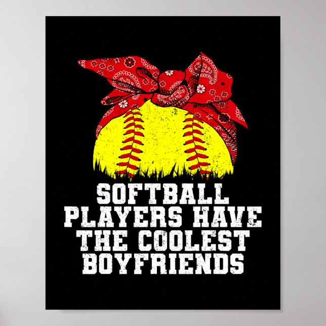 Softball-spelare har de kolaste Boykompisarna Girl Poster (Framsidan)