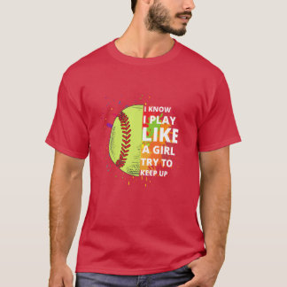Softball sports Cuterendy Softball Player Sport fu T Shirt