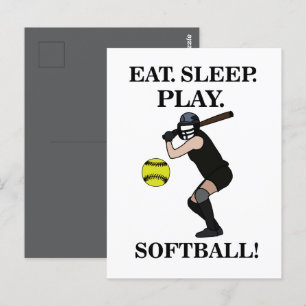 Softball Sports Player Vykort