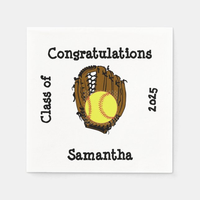 Softball Studenten, klass av Grattisar Pappersservett (Framsidan)