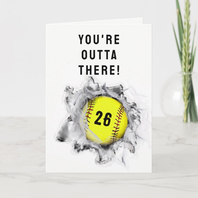 Softball Studenten-kort Kort (Framsida)