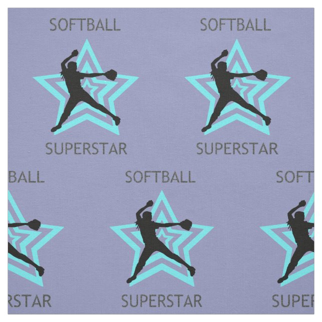 Softball Superstar Fabric Tyg (Provkarta)
