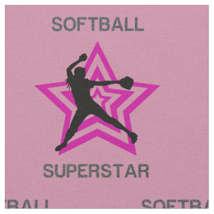 Softball Superstar Fabric Tyg