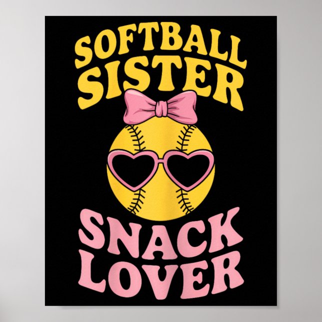 Softball syster Snackälskare Rollig Softball  Poster (Framsidan)