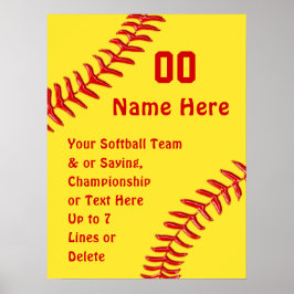 Softball Team Poster Softball Poster för spelare