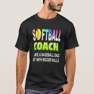 Softball tränare som en baseboll-buss men med sto t shirt