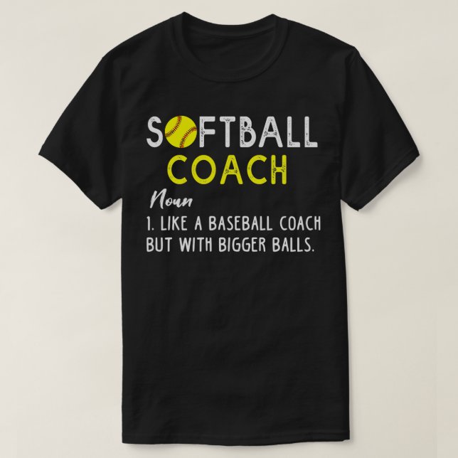 Softball tränare som en baseboll-buss men med stor t shirt (Design framsida)