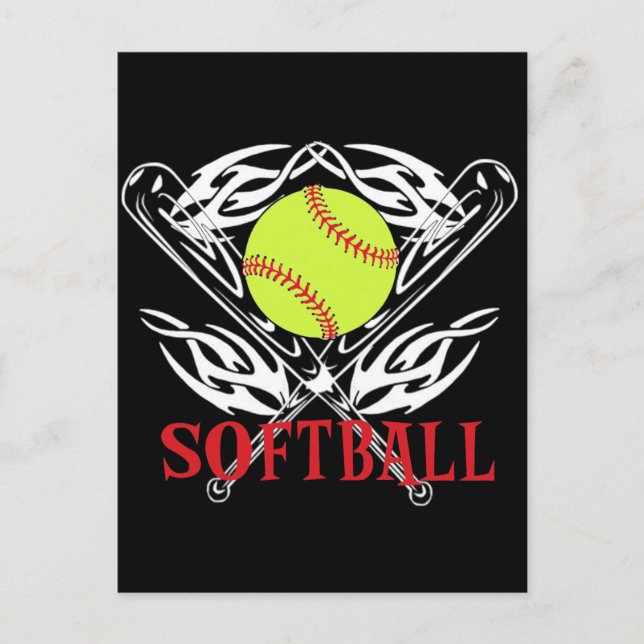 Softball Tribal Vykort (Framsida)