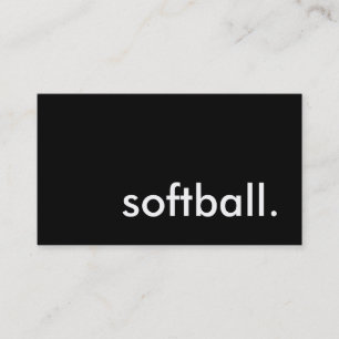 Softball. Visitkort