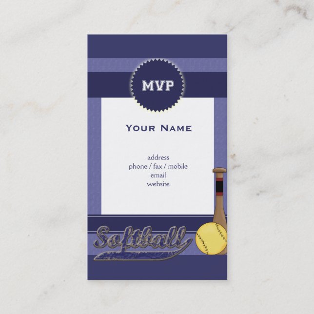 Softball Visitkort (Framsida)