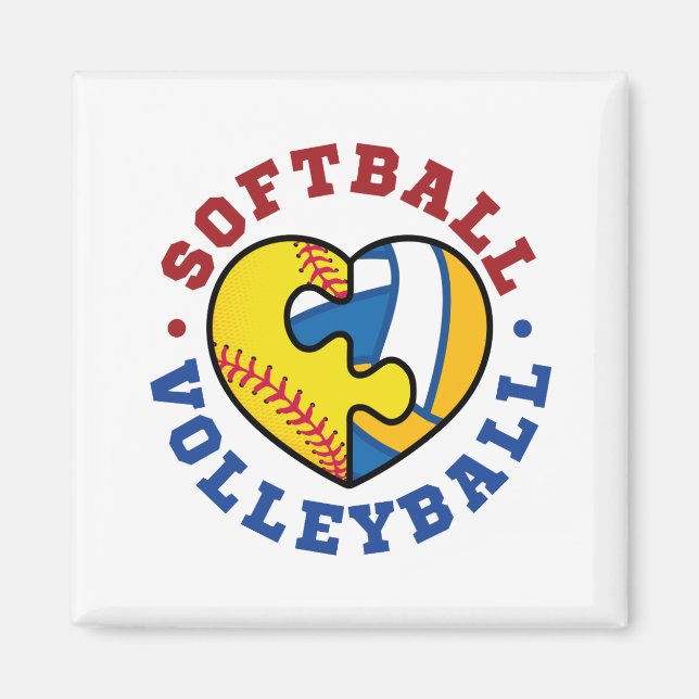 Softball Volleyball Magnet (Framsidan)