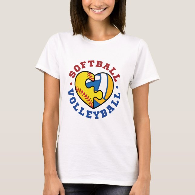 Softball Volleyball T Shirt (Framsida)