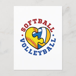 Softball Volleyball Vykort