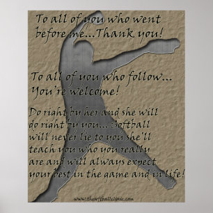 Softballaffisch Poster