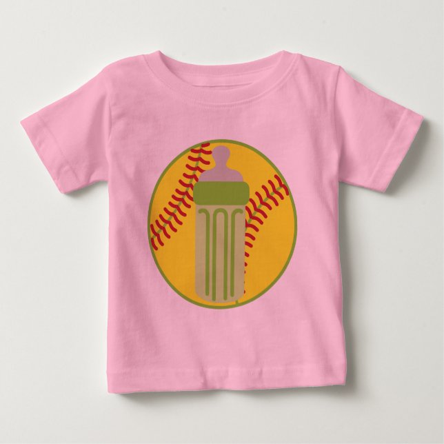 Softballbabyflaska Tee (Framsida)