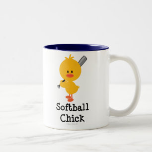 Softballchickmugg Två-Tonad Mugg