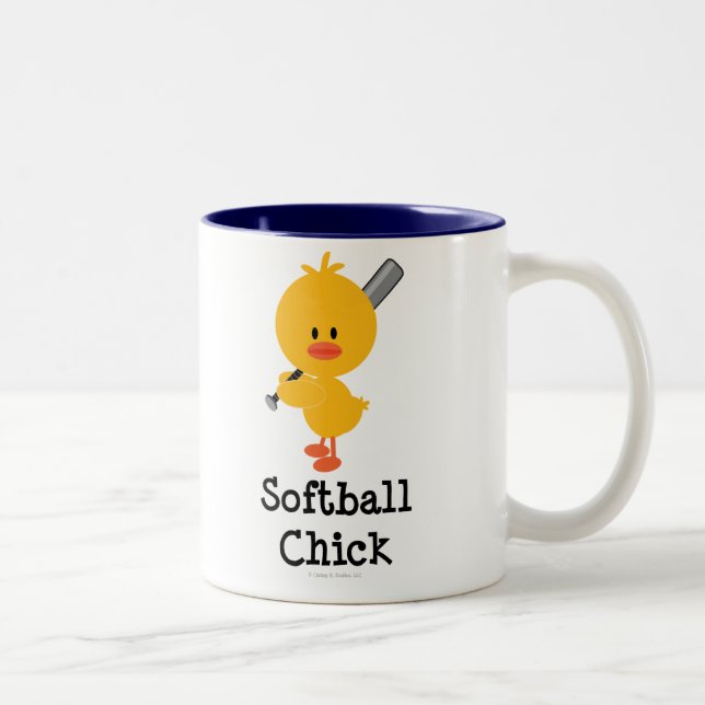 Softballchickmugg Två-Tonad Mugg (Höger)