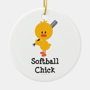 Softballchickprydnad Julgransprydnad Keramik