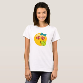 SoftballEmoji hjärta synar Kissy ansikte för Tee Shirt