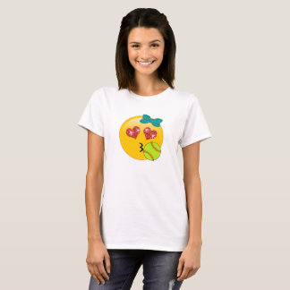 SoftballEmoji hjärta synar Kissy ansikte för Tee Shirt