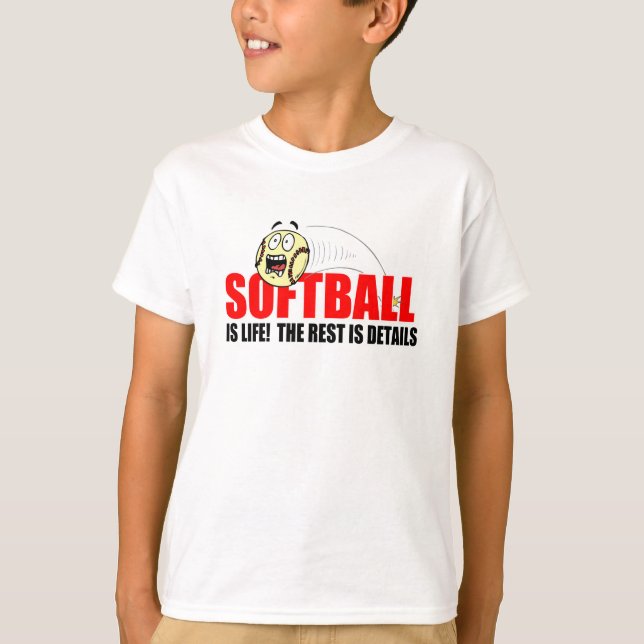 Softballet är liv t-shirt (Framsida)